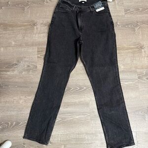 90s Slim Straight High rise black jeans curve love 14L NWT
